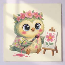 Cammy's painting owl mascot