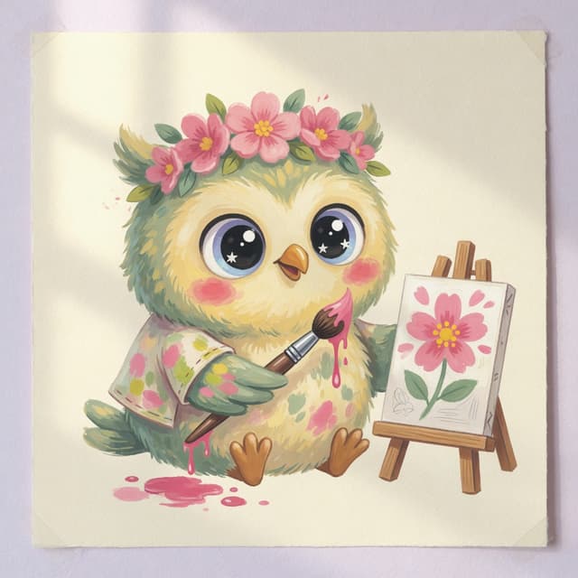 Cammy's painting owl mascot